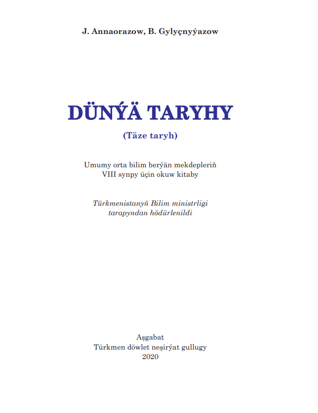 Dünýä Taryhy - VIII synp okuw kitaby
